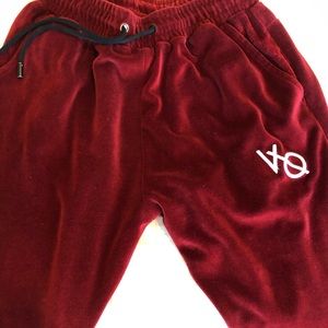 Vanquish velvet joggers